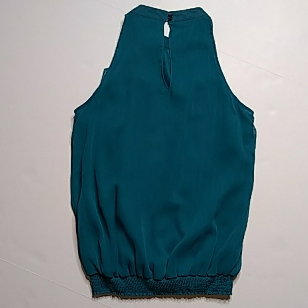 Mossimo Cascading Ruffle High Neck Keyhole Top - Picture 5 of 8